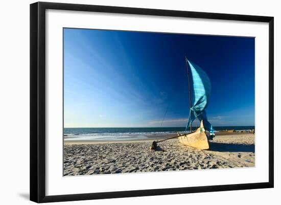 Traditional Malagasy Sail Boat. Morondava, Madagascar-Dudarev Mikhail-Framed Photographic Print