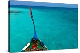 Traditional Maldivian Boat Dhoni in a Tropical Ocean-BlueOrange Studio-Stretched Canvas