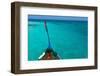 Traditional Maldivian Boat Dhoni in a Tropical Ocean-BlueOrange Studio-Framed Photographic Print