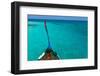 Traditional Maldivian Boat Dhoni in a Tropical Ocean-BlueOrange Studio-Framed Photographic Print