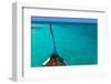 Traditional Maldivian Boat Dhoni in a Tropical Ocean-BlueOrange Studio-Framed Photographic Print