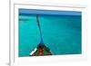 Traditional Maldivian Boat Dhoni in a Tropical Ocean-BlueOrange Studio-Framed Photographic Print