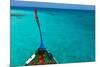 Traditional Maldivian Boat Dhoni in a Tropical Ocean-BlueOrange Studio-Mounted Photographic Print