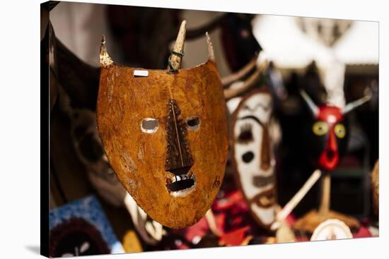 Traditional Mask Stall in Praca Do Rossio, Lisbon, Portugal-Ben Pipe-Stretched Canvas