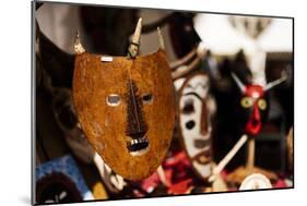 Traditional Mask Stall in Praca Do Rossio, Lisbon, Portugal-Ben Pipe-Mounted Photographic Print