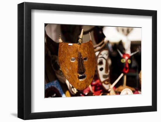 Traditional Mask Stall in Praca Do Rossio, Lisbon, Portugal-Ben Pipe-Framed Photographic Print