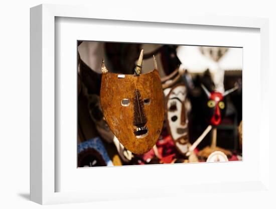 Traditional Mask Stall in Praca Do Rossio, Lisbon, Portugal-Ben Pipe-Framed Photographic Print