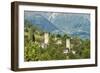 Traditional medieval Svanetian tower houses, Lashtkhveri village, Svaneti region, Georgia, Caucasus-G&M Therin-Weise-Framed Photographic Print