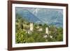 Traditional medieval Svanetian tower houses, Lashtkhveri village, Svaneti region, Georgia, Caucasus-G&M Therin-Weise-Framed Photographic Print