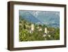 Traditional medieval Svanetian tower houses, Lashtkhveri village, Svaneti region, Georgia, Caucasus-G&M Therin-Weise-Framed Photographic Print