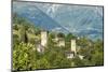 Traditional medieval Svanetian tower houses, Lashtkhveri village, Svaneti region, Georgia, Caucasus-G&M Therin-Weise-Mounted Photographic Print