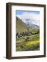 Traditional medieval Svanetian tower houses, Ushguli village, Shkhara Moutains behind, Svaneti regi-G&M Therin-Weise-Framed Photographic Print