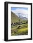 Traditional medieval Svanetian tower houses, Ushguli village, Shkhara Moutains behind, Svaneti regi-G&M Therin-Weise-Framed Photographic Print