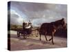 Traditional Mennonite Family with Pony and Trap, Camp 9, Shipyard, Belize, Central America-Upperhall Ltd-Stretched Canvas