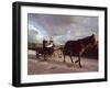 Traditional Mennonite Family with Pony and Trap, Camp 9, Shipyard, Belize, Central America-Upperhall Ltd-Framed Premium Photographic Print