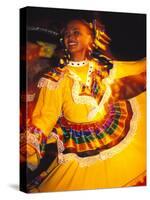 Traditional Mexican Dress, Caribbean-Robin Hill-Stretched Canvas