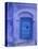 Traditional Moorish-styled Blue Door, Morocco-Merrill Images-Stretched Canvas