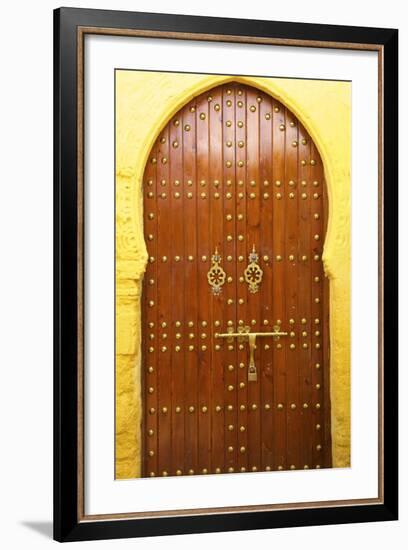 Traditional Moroccan Decorative Door, Rabat, Morocco, North Africa, Africa-Neil Farrin-Framed Photographic Print