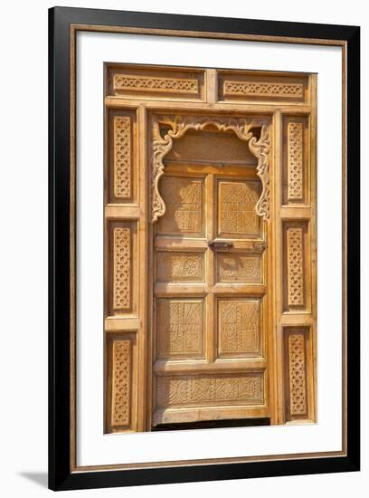 Traditional Moroccan Decorative Wooden Door, Rabat, Morocco, North Africa, Africa-Neil Farrin-Framed Photographic Print