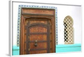 Traditional Moroccan Decorative Wooden Door, Tangier, Morocco, North Africa, Africa-Neil Farrin-Framed Photographic Print