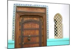 Traditional Moroccan Decorative Wooden Door, Tangier, Morocco, North Africa, Africa-Neil Farrin-Mounted Photographic Print