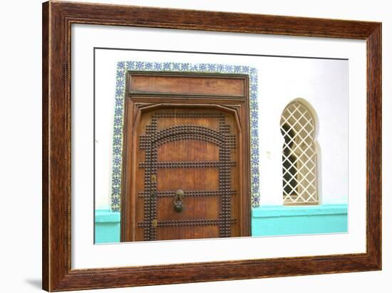 Traditional Moroccan Decorative Wooden Door, Tangier, Morocco, North Africa, Africa-Neil Farrin-Framed Photographic Print