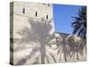 Traditional Mud Built Fort Overlooking Bay to Front of Small Town of Khasab, Oman-Mark Hannaford-Stretched Canvas