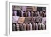 Traditional Nepalese Hats on Sale on a Market Stall in Kathmandu, Nepal, Asia-John Woodworth-Framed Photographic Print