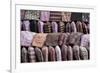 Traditional Nepalese Hats on Sale on a Market Stall in Kathmandu, Nepal, Asia-John Woodworth-Framed Photographic Print