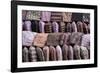 Traditional Nepalese Hats on Sale on a Market Stall in Kathmandu, Nepal, Asia-John Woodworth-Framed Photographic Print