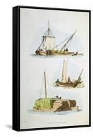 Traditional Norfolk Boats, 1814-William Henry Pyne-Framed Stretched Canvas