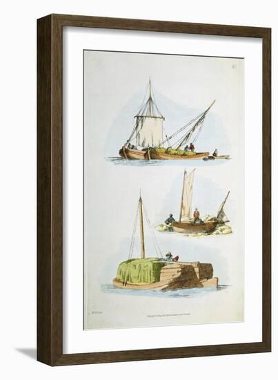 Traditional Norfolk Boats, 1814-William Henry Pyne-Framed Giclee Print