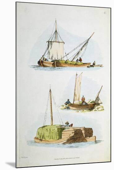 Traditional Norfolk Boats, 1814-William Henry Pyne-Mounted Giclee Print