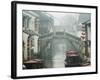 Traditional Old Riverside Houses in Shantang Water Town, Suzhou, Jiangsu Province, China-Kober Christian-Framed Photographic Print