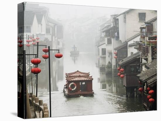 Traditional Old Riverside Houses in Shantang Water Town, Suzhou, Jiangsu Province, China-Kober Christian-Stretched Canvas