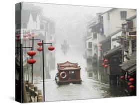 Traditional Old Riverside Houses in Shantang Water Town, Suzhou, Jiangsu Province, China-Kober Christian-Stretched Canvas