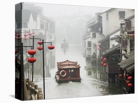 Traditional Old Riverside Houses in Shantang Water Town, Suzhou, Jiangsu Province, China-Kober Christian-Stretched Canvas