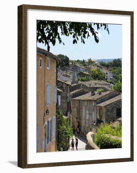 Traditional Old Stone Houses, Les Plus Beaux Villages De France, Menerbes, Provence, France, Europe-Peter Richardson-Framed Photographic Print