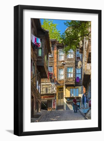 Traditional Ottoman Timber Houses in Fatih District, Istanbul, Turkey-Stefano Politi Markovina-Framed Photographic Print