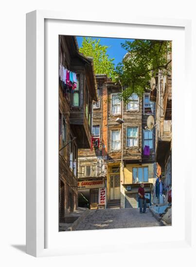 Traditional Ottoman Timber Houses in Fatih District, Istanbul, Turkey-Stefano Politi Markovina-Framed Photographic Print