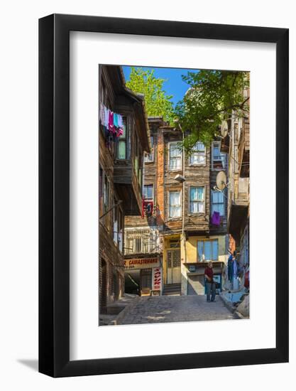 Traditional Ottoman Timber Houses in Fatih District, Istanbul, Turkey-Stefano Politi Markovina-Framed Photographic Print