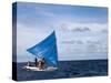 Traditional Outrigger Canoe, Jaluit Lagoon, Jaluit Atoll, Marshall Islands-Michele Falzone-Stretched Canvas