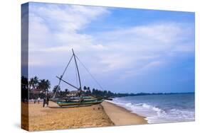 Traditional Outrigger Fishing Boat (Oruva), Negombo Beach, Negombo, Sri Lanka, Asia-Matthew Williams-Ellis-Stretched Canvas