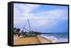 Traditional Outrigger Fishing Boat (Oruva), Negombo Beach, Negombo, Sri Lanka, Asia-Matthew Williams-Ellis-Framed Stretched Canvas