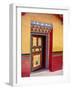 Traditional Painted Door in the Summer Palace of the Dalai Lama, Norbulingka, Lhasa, Tibet, China-Gina Corrigan-Framed Photographic Print