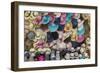 Traditional Panama hats and Sombreros for sale at a street market in Cartagena, Colombia-Alex Treadway-Framed Photographic Print