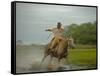 Traditional Pantanal Cowboys, Peao Pantaneiro, in Wetlands, Mato Grosso Do Sur Region, Brazil-Mark Hannaford-Framed Stretched Canvas