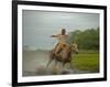 Traditional Pantanal Cowboys, Peao Pantaneiro, in Wetlands, Mato Grosso Do Sur Region, Brazil-Mark Hannaford-Framed Photographic Print