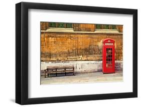 Traditional Phone Box London-null-Framed Art Print