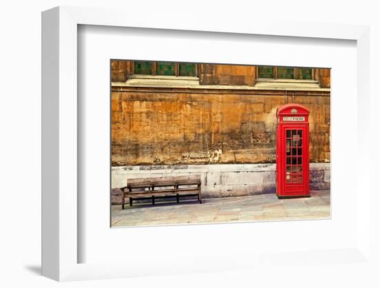 Traditional Phone Box London-null-Framed Art Print